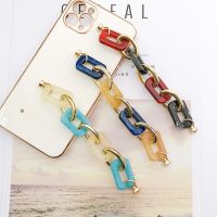 [COD] new matching acrylic square bracelet diy accessories retro chain mobile phone shell