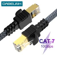 DABELINK Cat7สายเคเบิลอีเทอร์เน็ตสายแลนยูทีพี RJ45 CAT7สายเคเบิลเครือข่าย8M/10M/15M สายแพทช์สำหรับสายเคเบิลเครือข่ายเราเตอร์แลปท็อป RJ45