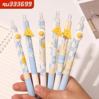 QU333699ปากกาเจลพลาสติก6ชิ้น0.5มม. สีดำของขวัญปากกาลูกลื่นของขวัญปากการีฟิลสำนักงาน