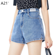 A21 Quần Short Denim Nữ Quần Ống Rộng Thường Ngày Dáng Thẳng Mới Quần Đùi