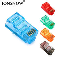 2050100PCS RJ45 Ethernet Cables Module Plug Network Connector RJ-45 Crystal Heads Cat5 Color Cat5e Gold Plated Cable