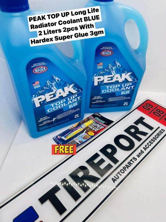 PEAK Top Up Long Life Radiator Coolant Blue 2 Liters set of 2PCS