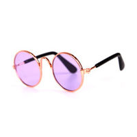 Cute Vintage Round Cat Sunglasses Pet Photos Props Reflection Eyewear Glasses for Cats Small Dog Pet Dog Cat Accessories