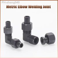 ﺴ◇ Transition Joint Carbon Steel Welded joint Metric Thread M10 42mm Right Angle High Pressure Oil Pipe Joint Connection Fittings