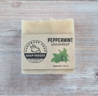 Peppermint Natural Handmade Soap สบู่ธรรมชาติกลิ่นเปปเปอร์มินท์ 115 g.