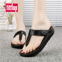 Fitflops รองเท้าแตะของแท้คุณภาพสูง,รองเท้าแตะสำหรับผู้หญิงรองเท้าแตะฤดูร้อนพร้อมพื้นรองเท้านุ่มสำหรับส้นรองเท้าส้นตึกรองเท้าชายหาดวันหยุดยาวรองเท้าสตรีสีแดง