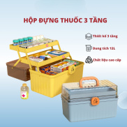 Hộp Đựng Thuốc Cỡ Lớn 3 Tầng Đựng Đồ Y Tế Gia Đình Đa Năng. Hộp Đựng Mỹ