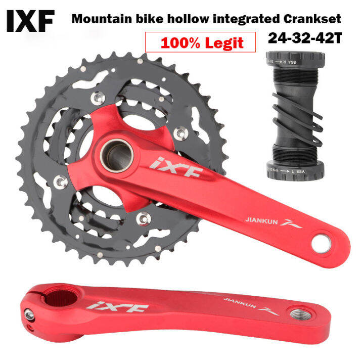 【PH Stock+COD】IXF mtb Crankset 7 8 9 Speed Chainwheel 170mm MTB Bike Crankset With Bottom