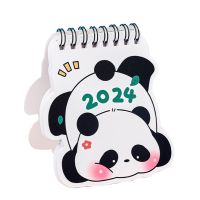 2024 Desktop Calendar Freestanding Flip Pandas Pattern Calendar Paper Canender Suitable for Home Business Office School