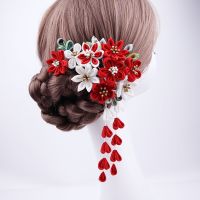 [hot]❦  Fabric Hair Accessories Clip Tassel Kimono Hairpin Headdress Geisha Barrette Festvial Hairpins