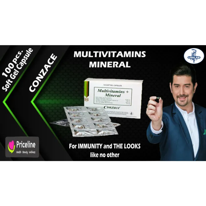 AUTHENTIC MULTIVITAMINS MINERAL CONZACE 1 BOX (100 CAPSULES) Lazada PH