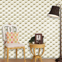 3D หนัง Faux วอลล์เปเปอร์กาวตนเองกันน้ำห้องนั่งเล่นทีวีตกแต่งผนัง Wallcoverings สีขาวสีดำสีแดง An