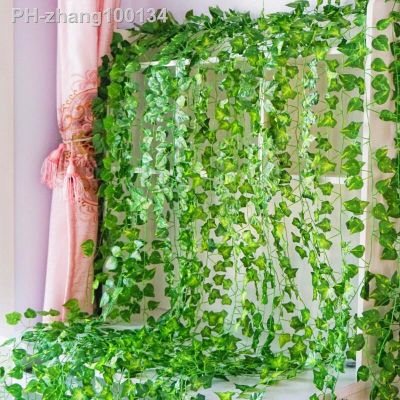 210CM Artificial Plants Creeper Green Leaf Ivy Vine For Home Wedding Decor Wholesale DIY Hanging Garland Artificial Flowers Tool