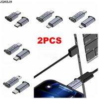 JQKSJH 2PCS อะลูมิเนียมอัลลอยด์ ตัวแปลง USB ขนาดเล็ก 480Mbps โทรศัพท์มือถือสำหรับมือถือ Type-C เป็น Micro USB มินิมินิ การชาร์จอย่างรวดเร็ว อะแดปเตอร์ OTG แล็ปท็อป