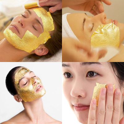 GOLD ทองคำแผ่นแท้บริสุทธิ์ 24 k กะรัค (cosmetic grade)ใช้ร่วมกับเซรั่มหรือครีมนวดหน้า