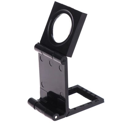 1pc 10X 28mm Folding Magnifier Stand Loupe with Scale for Textile Optical Glass Tool