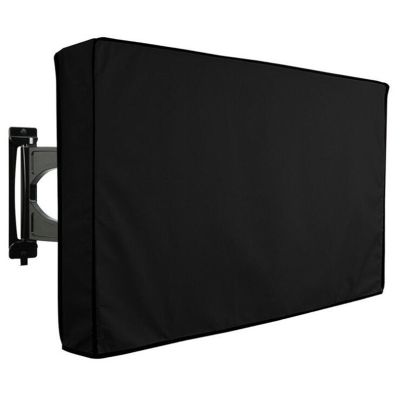 Outdoor TV Cover for LCD, LED, Waterproof, Weatherproof and Dust-Proof TV Screen Protectors (Black)
