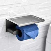 Stainless Steel Toilet Paper Holder Bathroom Wall Mount WC Paper Mobile Phone Holder Shelf Roll Paper shelf Accessories