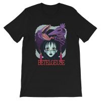 ผ้าฝ้าย 100%Beetlejuice การถ่ายภาพภาพยนตร์ Tim Burton Blackandwhite งู Ghotic ของขวัญ Mens Men ผู้หญิง Unisex TShirt【s-5xl