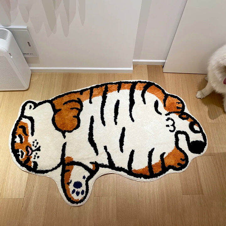 cartoon-tiger-rug-non-slip-bedside-car-absorbent-bathroom-mat-animals-print-rugs-for-kids-room-decor-cute-furry-cars