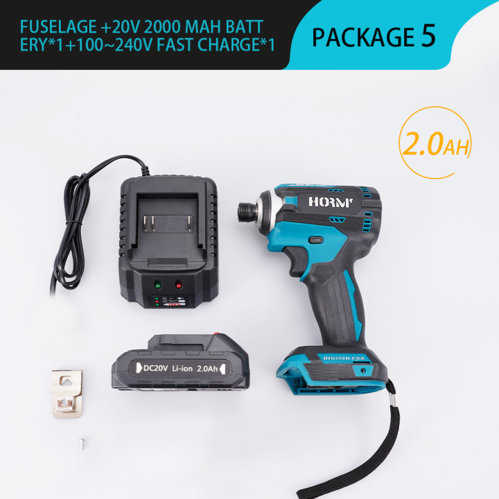 18V Brushless Cordless Impact Wrench Rechargable Electric Screwdriver