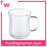 Iwaki แก้วทนความร้อนผนังสองชั้นแก้วถ้วยแก้วอากาศ230มล. K425ใส