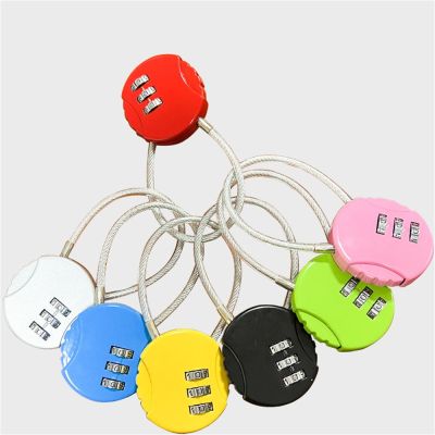 【CW】 3 Digit Password Lock Wire Rope Security Suitcase Luggage Coded Cupboard Cabinet Locker Padlock Anti-Theft