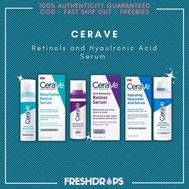 CeraVe Retinol Serum Cerave Hyaluronic Acid Serum [Skin Renewing