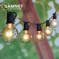 LED String Light IP44 Waterproof Holiday Lights G40 Bulbs Christmas Decoration Garland Outdoor Garden Decor Wedding Fairy Light