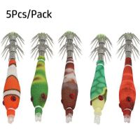 hot！【DT】 5Pcs/Pack Shrimp Fishing Bait Fluorescent Lures Squid Jig Hooks Accessories Tackles