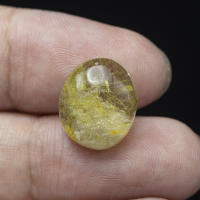 พลอยไหมทอง(Rutile Quartz) ไหมแน่น สีทองสวย หนัก 12.50 กะรัต พลอยแท้ จากประเทศบราซิล