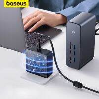 【LZ】☌☫┅  Baseus-Hub USB multifuncional Docking Station 17 portas 8K   30Hz Ultra Four-Screen Acessórios para Notebook Macbook Pro