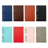 A6 Loose-leaf Notebook PU Leather Binder Cover Refill Notepad Personal Student Daily Weekly Planner Note Pad 6-ring Binding Coil