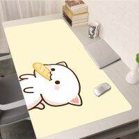 Peach Mochi Cat Gaming Mouse Pad แผ่นรองเมาส์เกมคอมพิวเตอร์ แผ่นรองเมาส์ยางธรรมชาติกันลื่น แผ่นรองเมาส์สาวน่ารัก