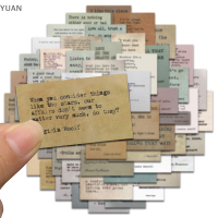 YUAN 60PCS VINTAGE Notes คำคมคนดัง Graffiti สติ๊กเกอร์รูปลอกสเก็ตบอร์ดกระเป๋าเดินทางแล็ปท็อปกีต้าร์เย็นสติกเกอร์กันน้ำเด็กของเล่น