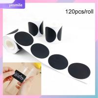 YESMILE 120pcs/roll ครัว กระดานดำ เครื่องเทศ ปากกามาร์กเกอร์ สติ๊กเกอร์ฉลากกลม ป้ายกระดานดำ แท็กขวด