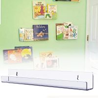 【CC】✌☄  1 Set Storage Rack Transparent Large Capacity Convenient Wall Mounted Bookshelf Organizer Supply