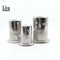 ∏№☍ M4 M5 M6 M8 M10 304 Stainless Steel Rivet Nuts Rivnuts Knurled Steel Head Nutserts Flat Head Threaded Insert Nuts Assortment