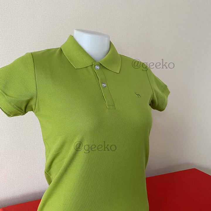 geeko-เสื้อโปโลตรากวาง-สีเขียวไพร-เนื้อผ้านุ่ม-สวมใส่สบาย-รับปัก-รับสกรีน-มีบริการส่งเก็บเงินปลายทาง