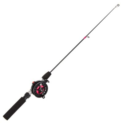1 Piece Ice Winter Fishing Rod with Reel Combo Set 2 Sections Telescopic Fishing Pole Wheel Kit