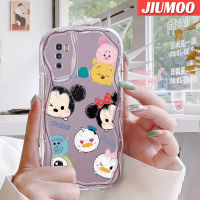 เคส JIUMOO สำหรับ Infinix Hot 9 Pro 9 Play เคส12 Play ลายการ์ตูนมิกกี้น่ารักขอบคลื่นเนื้อครีมนุ่มเคสมือถือกันกระแทกแบบใสสร้างสรรค์โปร่งใสลายกล้องถ่ายรูปเรียบง่ายฝาครอบป้องกันง่าย