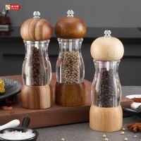 2 pcs 6 inch Ceramic Grinding Core Salt and Pepper Grinder Pepper Mill Acrylic Handheld Seasoning Mills Grinder Kitchen Tools