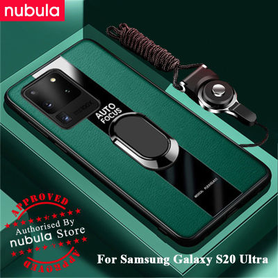 Nebula สำหรับ Samsung Galaxy S20 Ultra (6.9) นิ้วปลอก PU เคสหนัง Soft Edge กันกระแทกปกหลังโทรศัพท์มือถือผู้ถือ Lanyard วงเล็บแม่เหล็กสำหรับ Samsung Galaxy S20 Ultra