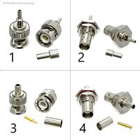 ♧◆ 1-4PC BNC Male Female Plug Jack RF Coax Connector Crimp for RG316 RG174 RG58 RG142 Cable Copper Nickelplated With Drawing NEW