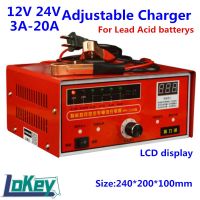 12V 24V 10a 5a 20a แบตเตอรี่ตะกั่วกรดสมาร์ทรถจักรยานยนต์ที่ชาร์จเร็วสำหรับสเก็ตบอร์ดรถตู้รถบรรทุก Suv กลางแจ้ง