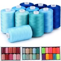 Sewing Thread - 10 Polyester Threads for Hand Stitching Quilting Sewing Machine - Set of 1000 yds Per Spool