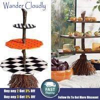 Wander Cloudly ราวแขวนคัพเค้กพลาสติกขนมหวานชั้นจัดแสดงลูกกวาดผลไม้สำหรับงานปาร์ตี้