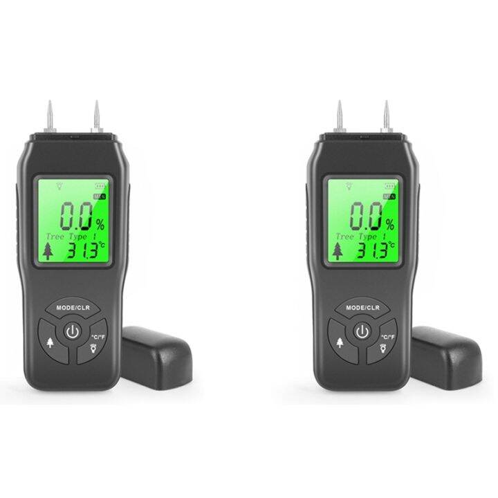 2X Digital Moisture Meter, Water Leak Detector, Moisture Tester, Pin