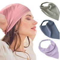 【YF】 Simpie Solid Color Triangle Bandana For Women Bohemia HeadScarf Elastic Hairband Hair Accessories Fashion Girl Headband Headwear