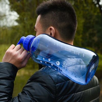 Large Capacity 1L/2L Plastic Water Bottle for Outdoor Sports Travel Hiking Climbing 2000ml Bicycle Bottle With Straw Drinkware